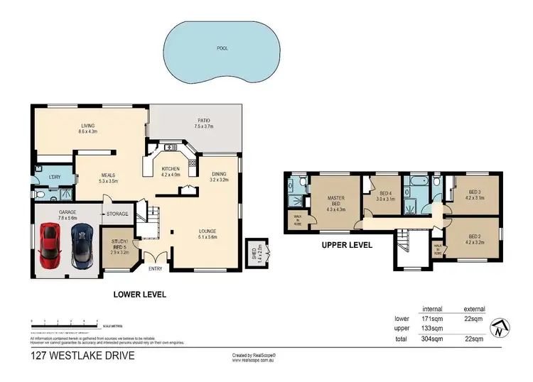 Floorplan of Homely house listing, 127 Westlake Drive, Westlake QLD 4074