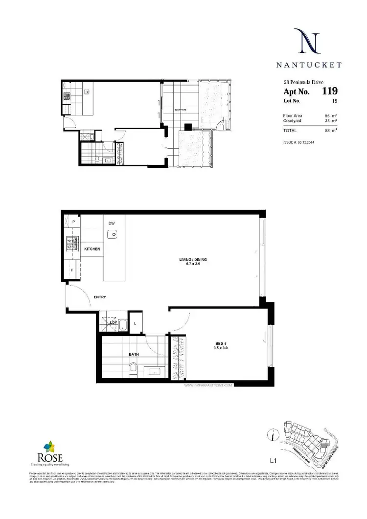 Floorplan of Homely apartment listing, 119/58 Peninsula Drive, Breakfast Point NSW 2137