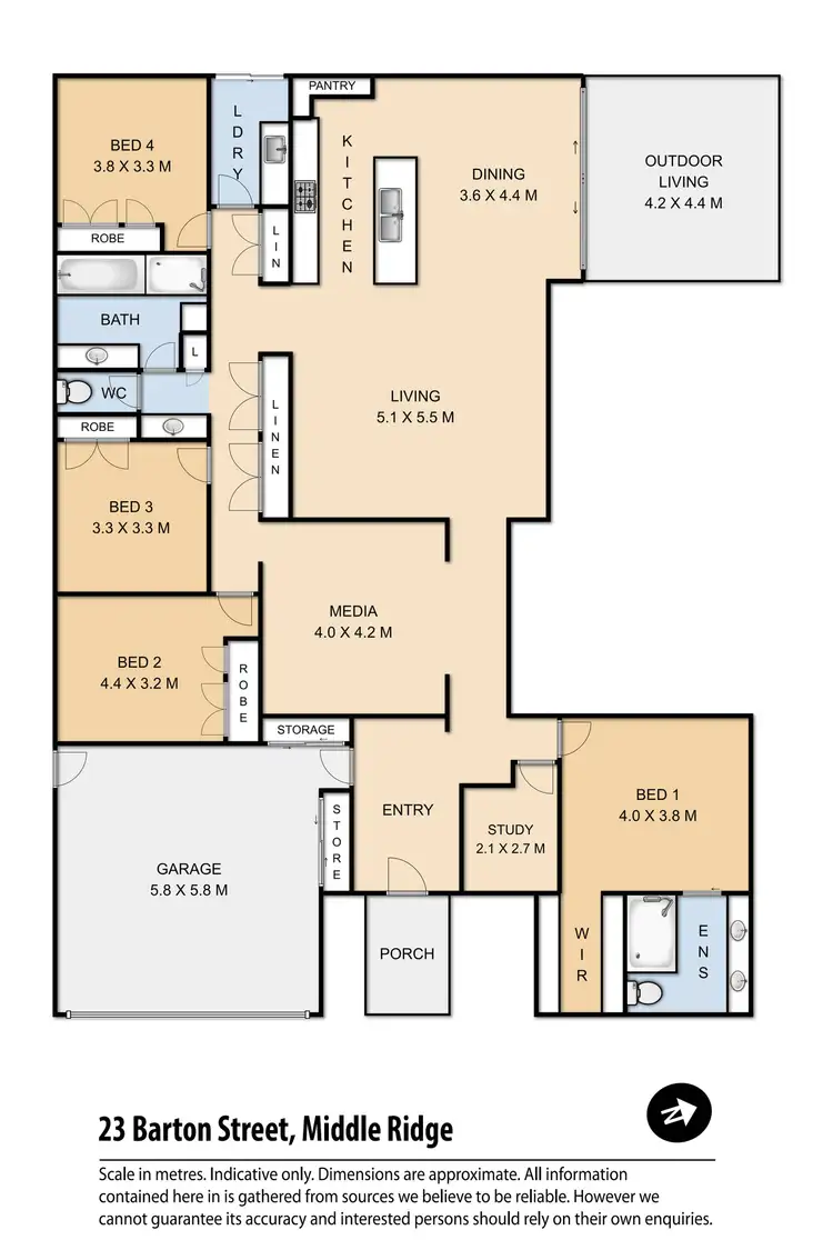 Floorplan of Homely house listing, 23 Barton Street, Middle Ridge QLD 4350