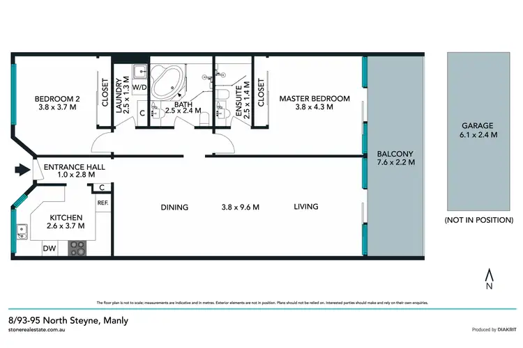 Floorplan of Homely apartment listing, 8/93-95 North Steyne, Manly NSW 2095