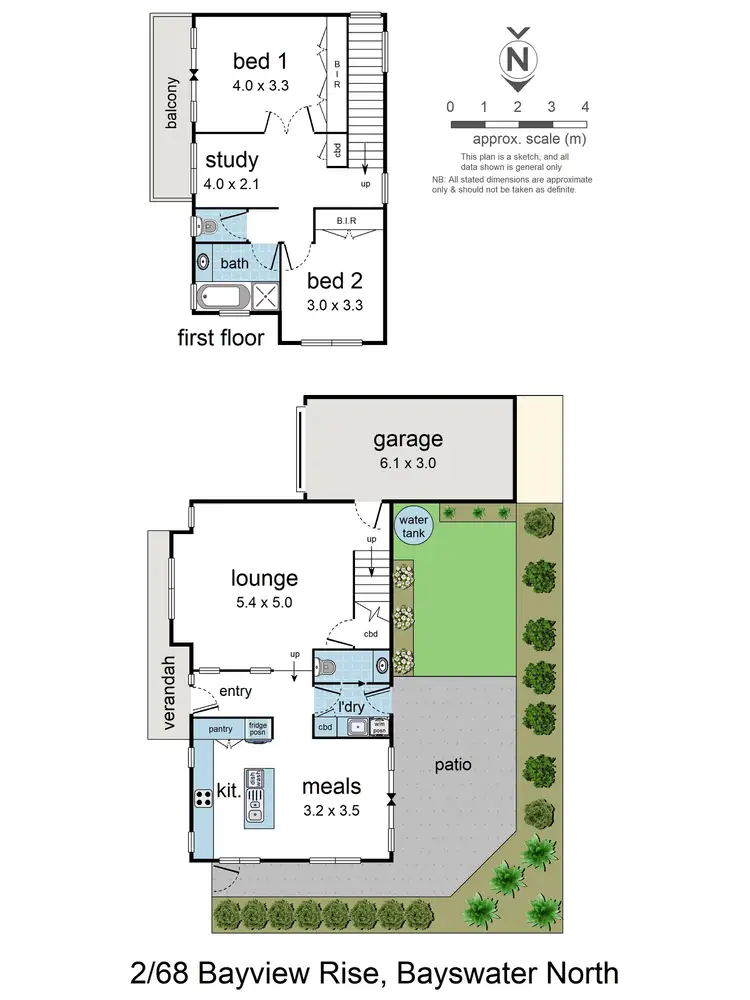 Floorplan of Homely unit listing, 2/68 Bayview Rise, Bayswater North VIC 3153