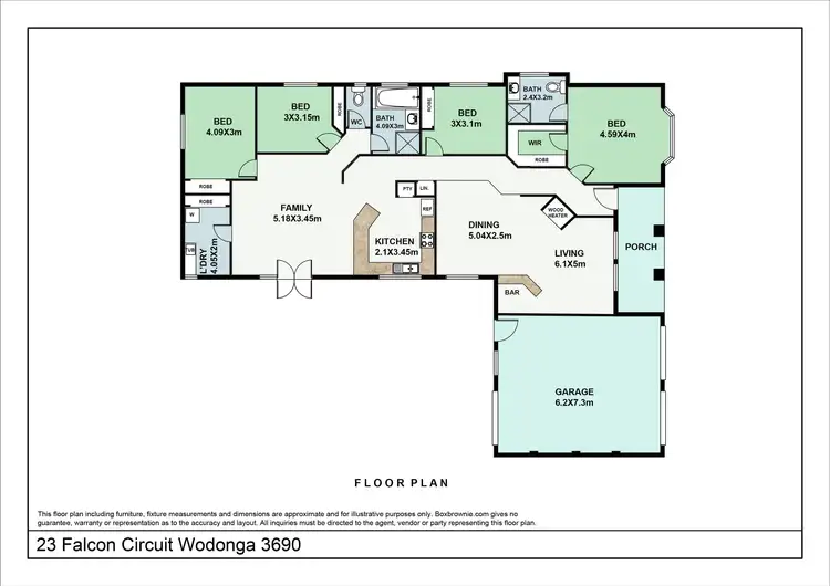 Floorplan of Homely house listing, 23 Falcon Circuit, Wodonga VIC 3690