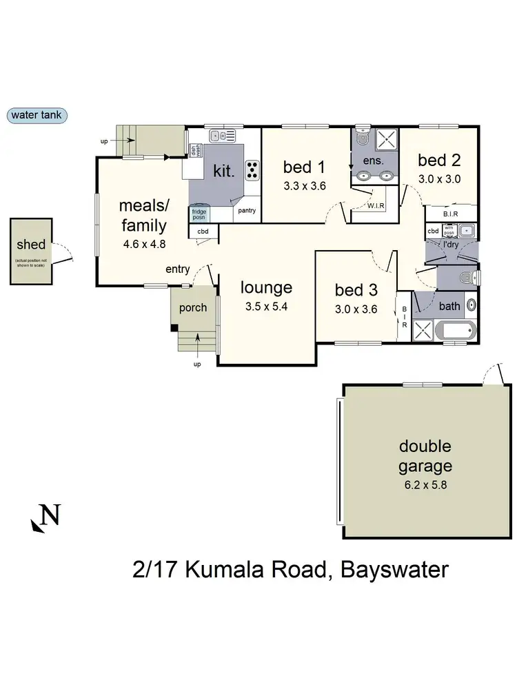 Floorplan of Homely unit listing, 2/17 Kumala Road, Bayswater VIC 3153
