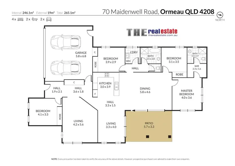 Floorplan of Homely house listing, 70 Maidenwell Road, Ormeau QLD 4208