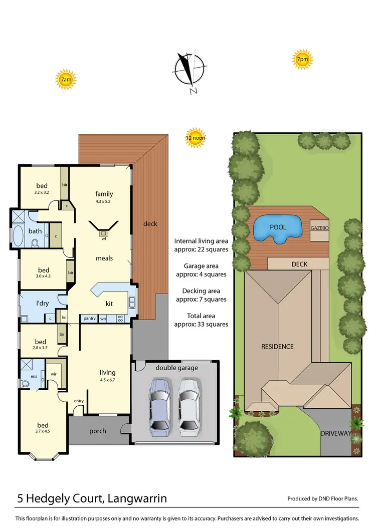 Floorplan of Homely house listing, 5 Hedgely Court, Langwarrin VIC 3910