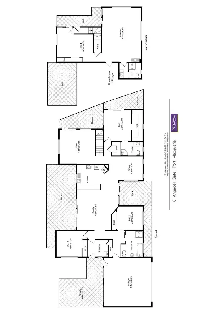 Floorplan of Homely house listing, 8 Angadell Gate, Port Macquarie NSW 2444