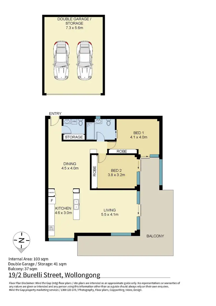 Floorplan of Homely apartment listing, 19/2 Burelli Street, Wollongong NSW 2500