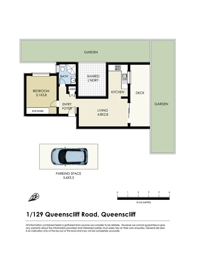 Floorplan of Homely unit listing, 1/129 Queenscliff Road, Queenscliff NSW 2096