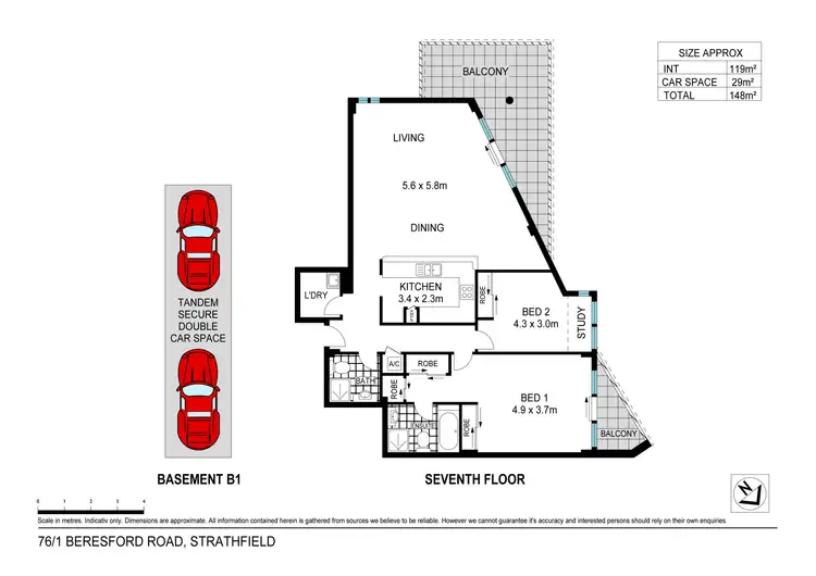 Floorplan of Homely apartment listing, 76/1-3 Beresford Road, Strathfield NSW 2135