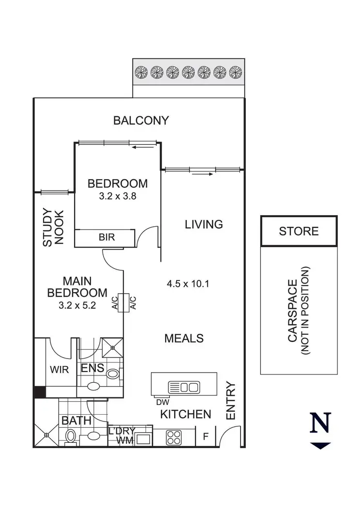 Floorplan of Homely apartment listing, 15/187 Reynolds Road, Doncaster East VIC 3109