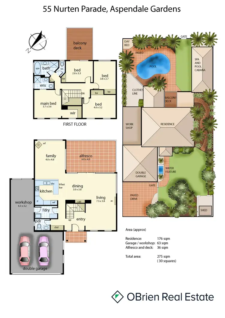 Floorplan of Homely house listing, 55 Nurten Parade, Aspendale Gardens VIC 3195