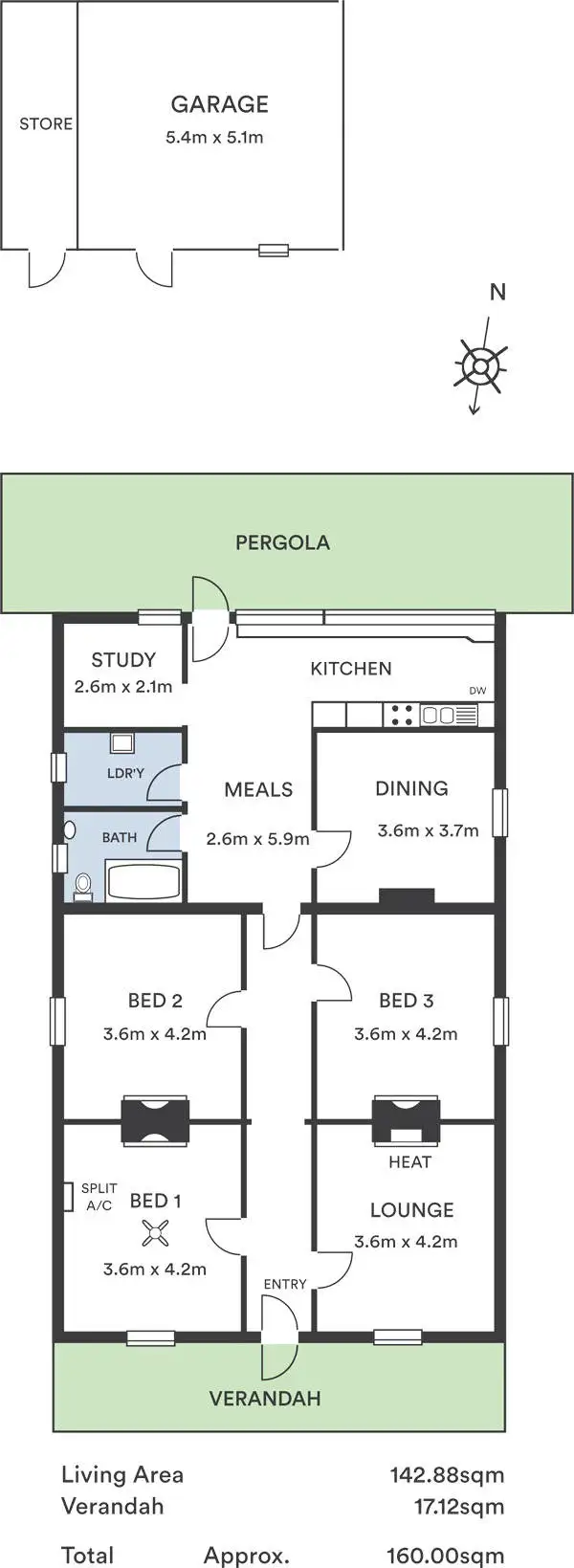 Floorplan of Homely house listing, 206 Beulah Road, Beulah Park SA 5067