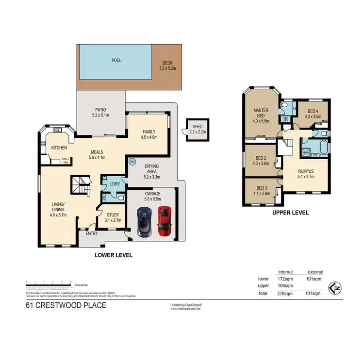 Floorplan of Homely house listing, 61 Crestwood Place, Moggill QLD 4070
