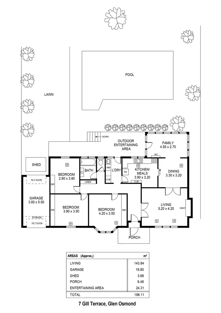 Floorplan of Homely house listing, 7 Gill Terrace, Glen Osmond SA 5064