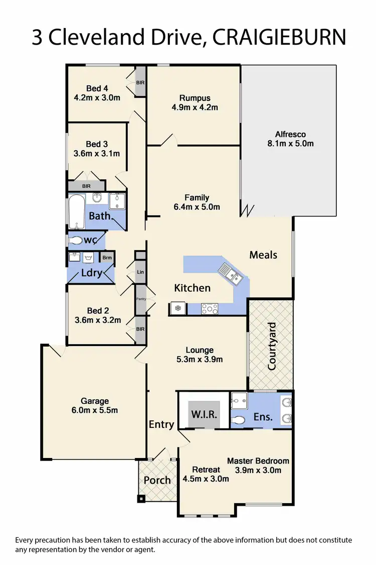 Floorplan of Homely house listing, 3 Cleveland Drive, Craigieburn VIC 3064