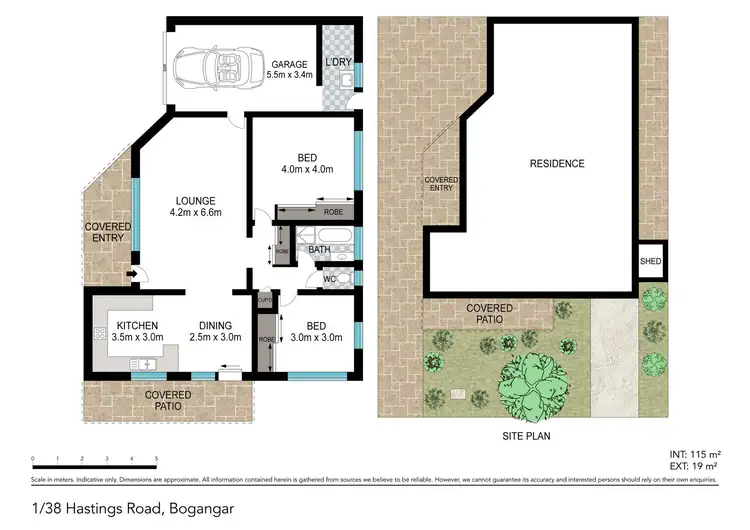 Floorplan of Homely semi-detached listing, 1/38 Hastings Road, Bogangar NSW 2488
