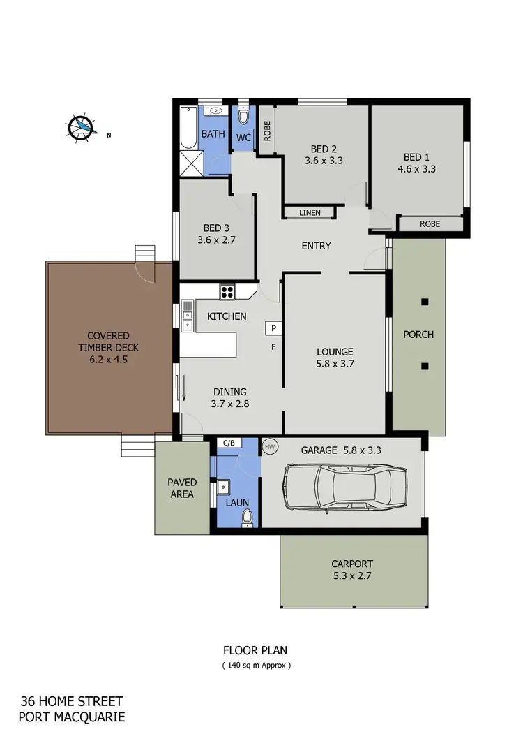 Floorplan of Homely house listing, 36 Home Street, Port Macquarie NSW 2444
