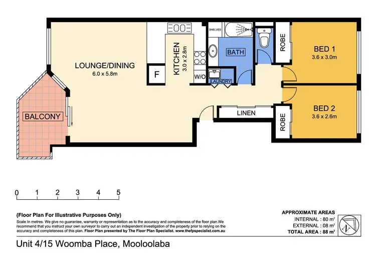 Floorplan of Homely unit listing, 4/15 Woomba Place, Mooloolaba QLD 4557