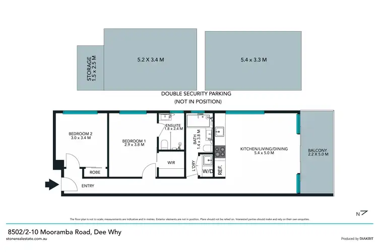 Floorplan of Homely apartment listing, 8502/2-10 Mooramba Road, Dee Why NSW 2099
