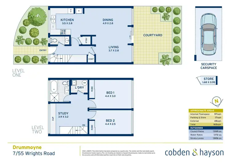 Floorplan of Homely townhouse listing, 7/55 Wrights Road, Drummoyne NSW 2047