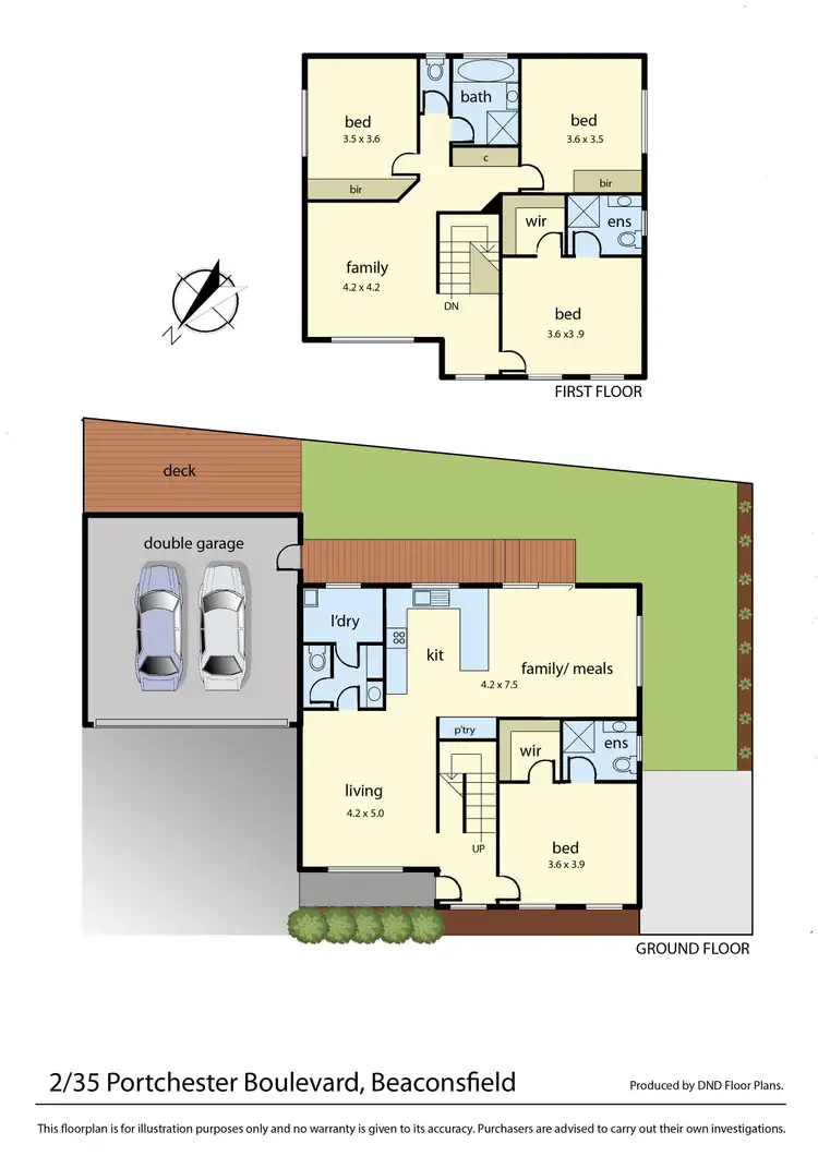 Floorplan of Homely townhouse listing, 2/35 Portchester Boulevard, Beaconsfield VIC 3807