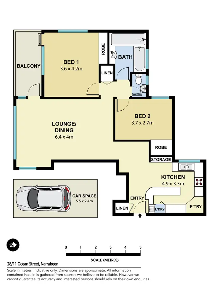 Floorplan of Homely unit listing, 28/11 Ocean Street, Narrabeen NSW 2101