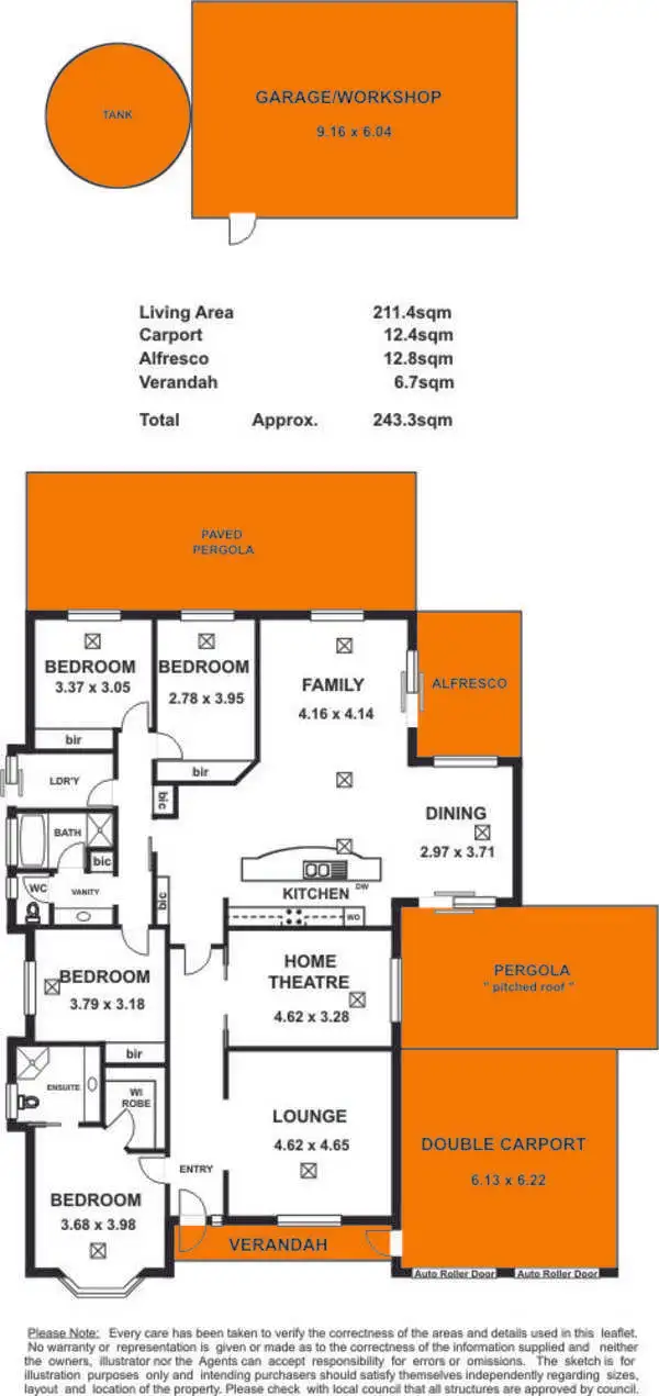 Floorplan of Homely house listing, 3 Waye Court, Mount Compass SA 5210