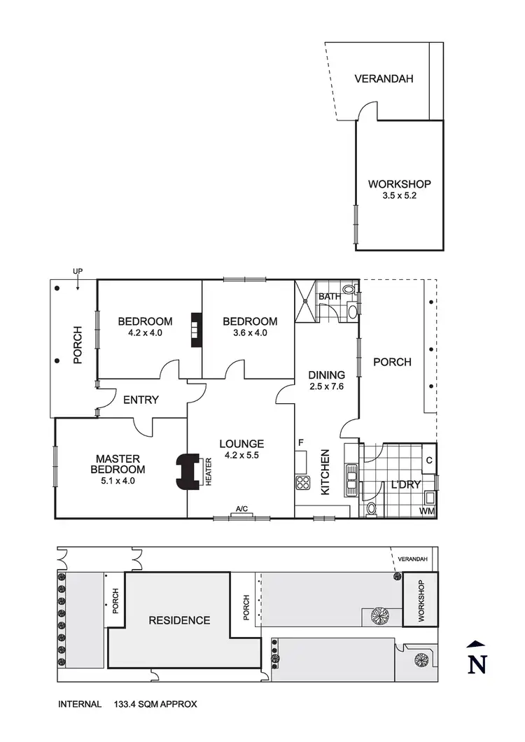 Floorplan of Homely house listing, 1 Beckwith Street, Coburg VIC 3058