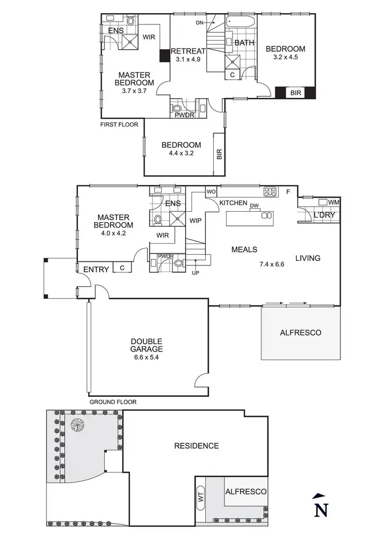 Floorplan of Homely townhouse listing, 1/84 Helene Street, Bulleen VIC 3105