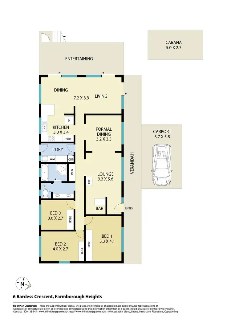 Floorplan of Homely house listing, 6 Bardess Crescent, Farmborough Heights NSW 2526