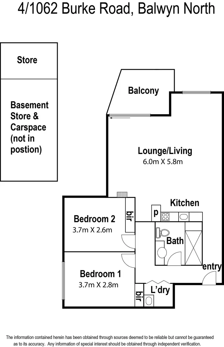Floorplan of Homely apartment listing, 4/1062-1064 Burke Road, Balwyn North VIC 3104
