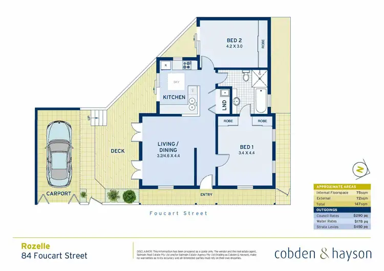 Floorplan of Homely house listing, 84 Foucart Street, Rozelle NSW 2039