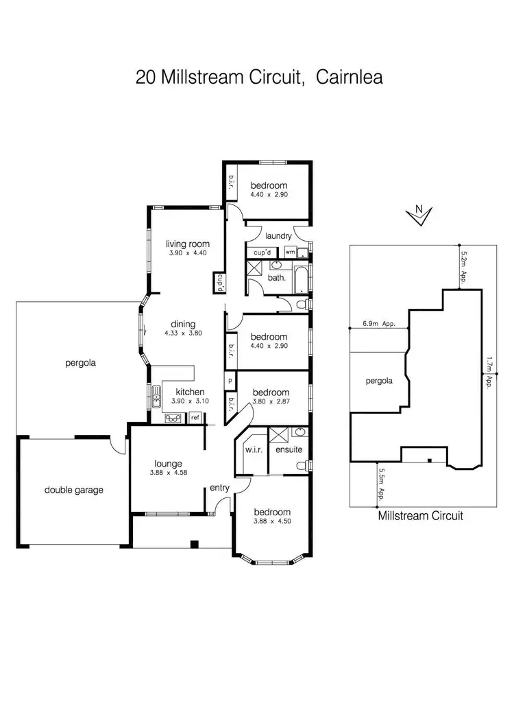 Floorplan of Homely house listing, 20 Millstream Circuit, Cairnlea VIC 3023
