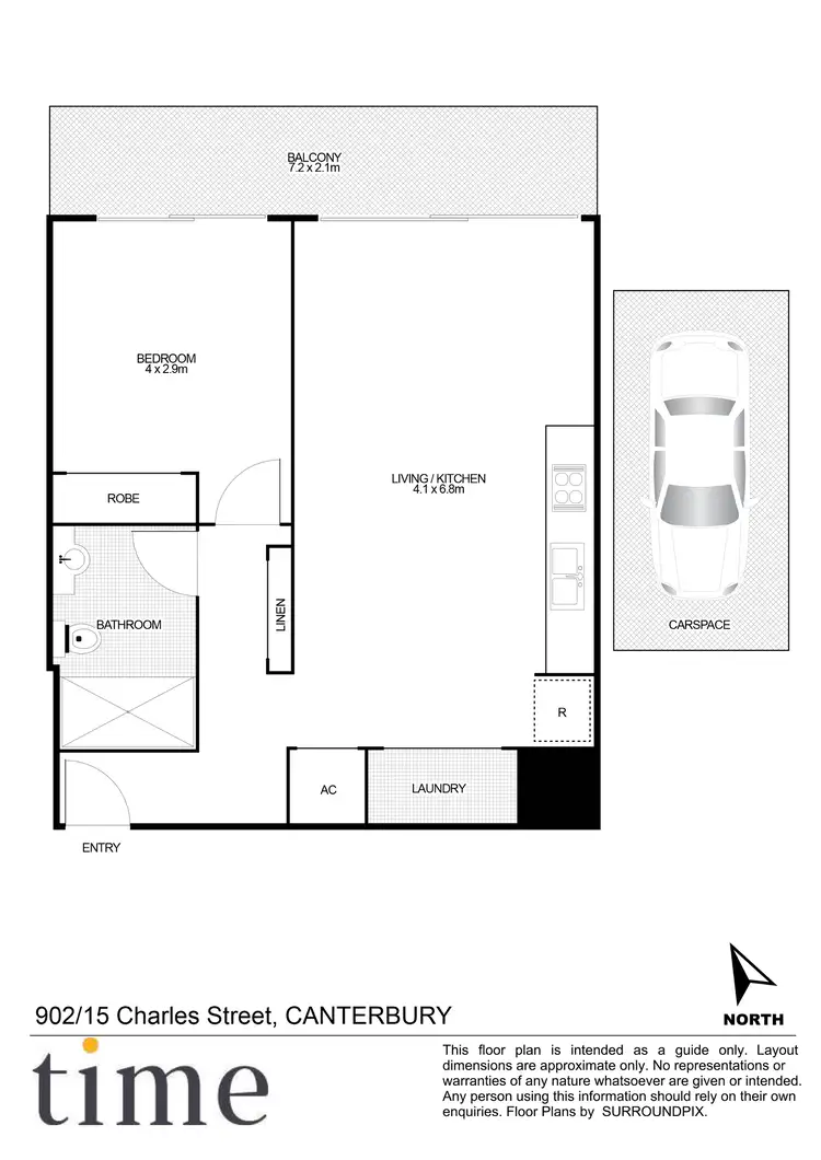 Floorplan of Homely apartment listing, 902/15 Charles Street, Canterbury NSW 2193