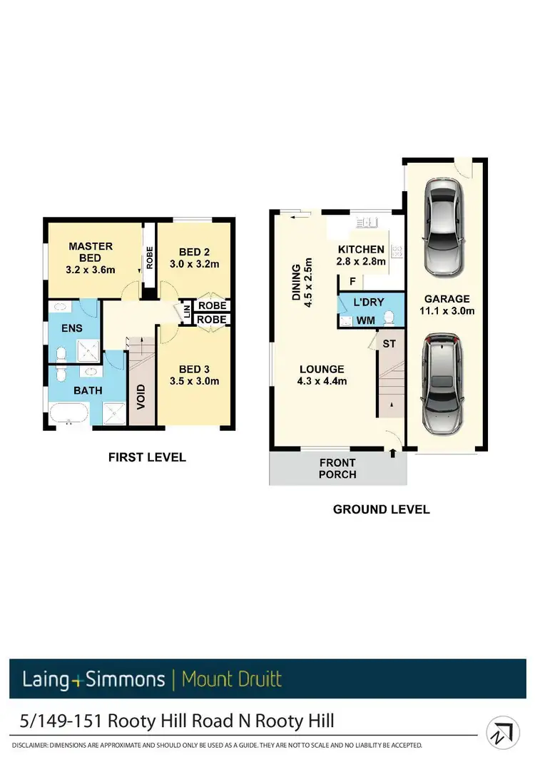 Floorplan of Homely townhouse listing, 5/149-151 Rooty Hill Road North Road, Rooty Hill NSW 2766