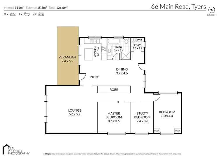 Floorplan of Homely house listing, 66 Main Road, Tyers VIC 3844