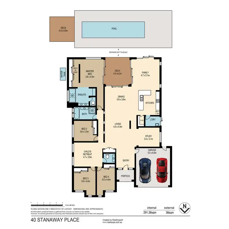 Floorplan of Homely house listing, 40 Stanaway Place, Bellbowrie QLD 4070