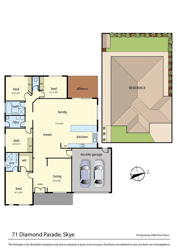 Floorplan of Homely house listing, 71 Diamond Parade, Skye VIC 3977