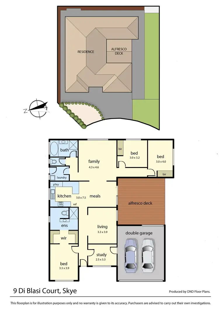 Floorplan of Homely house listing, 9 Di Blasi Court, Skye VIC 3977