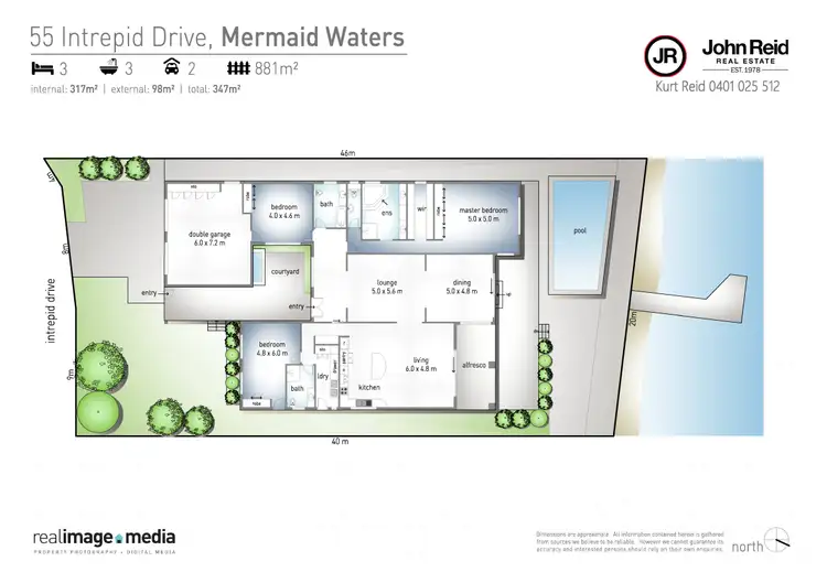 Floorplan of Homely house listing, 55 Intrepid Drive, Mermaid Waters QLD 4218
