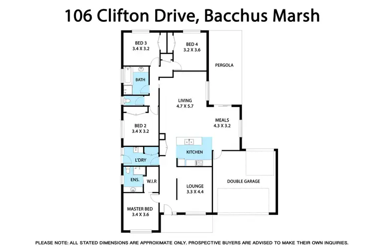 Floorplan of Homely house listing, 106 Clifton Drive, Bacchus Marsh VIC 3340