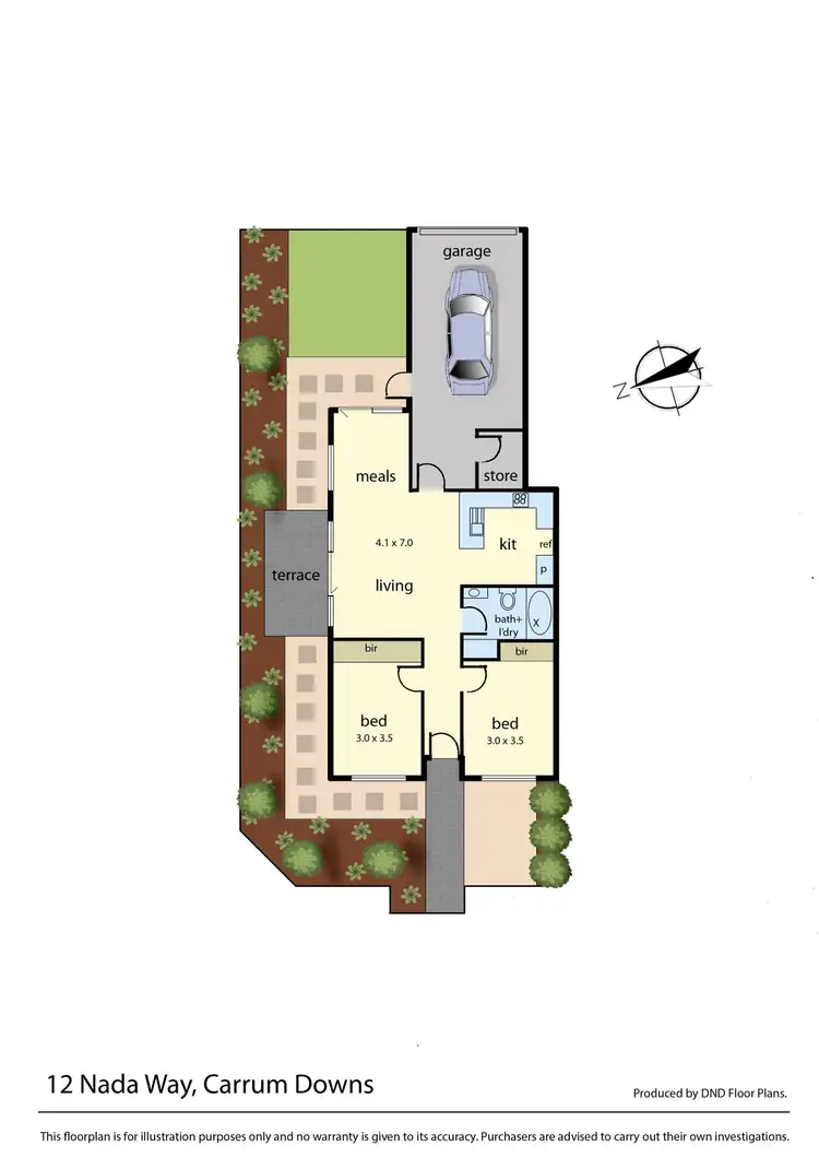 Floorplan of Homely unit listing, 12 Nada Way, Carrum Downs VIC 3201