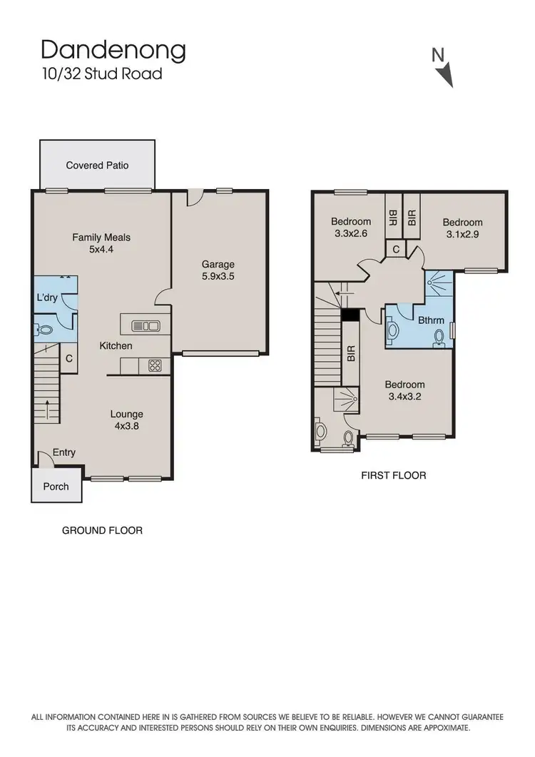 Floorplan of Homely townhouse listing, 10/32 Stud Road, Dandenong VIC 3175
