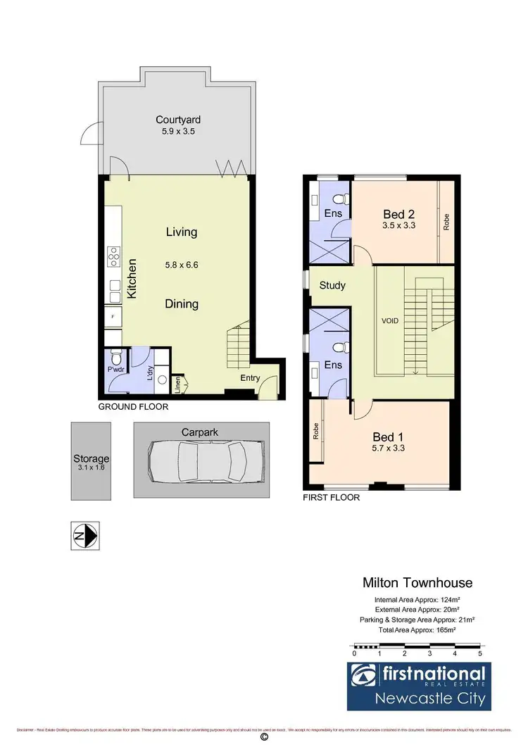 Floorplan of Homely townhouse listing, 2/14A Milton Street, Hamilton NSW 2303