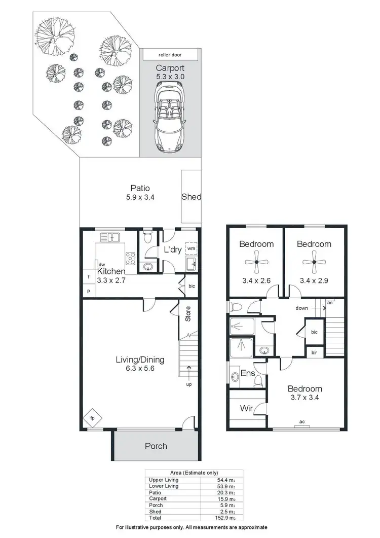 Floorplan of Homely townhouse listing, 11/29 Fuller Street, Walkerville SA 5081