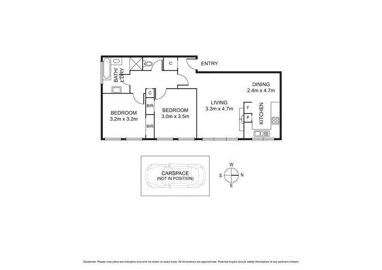 Floorplan of Homely apartment listing, 15/43-49 Dover Street, Flemington VIC 3031