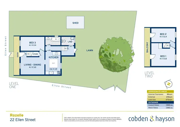 Floorplan of Homely house listing, 22 Ellen Street, Rozelle NSW 2039