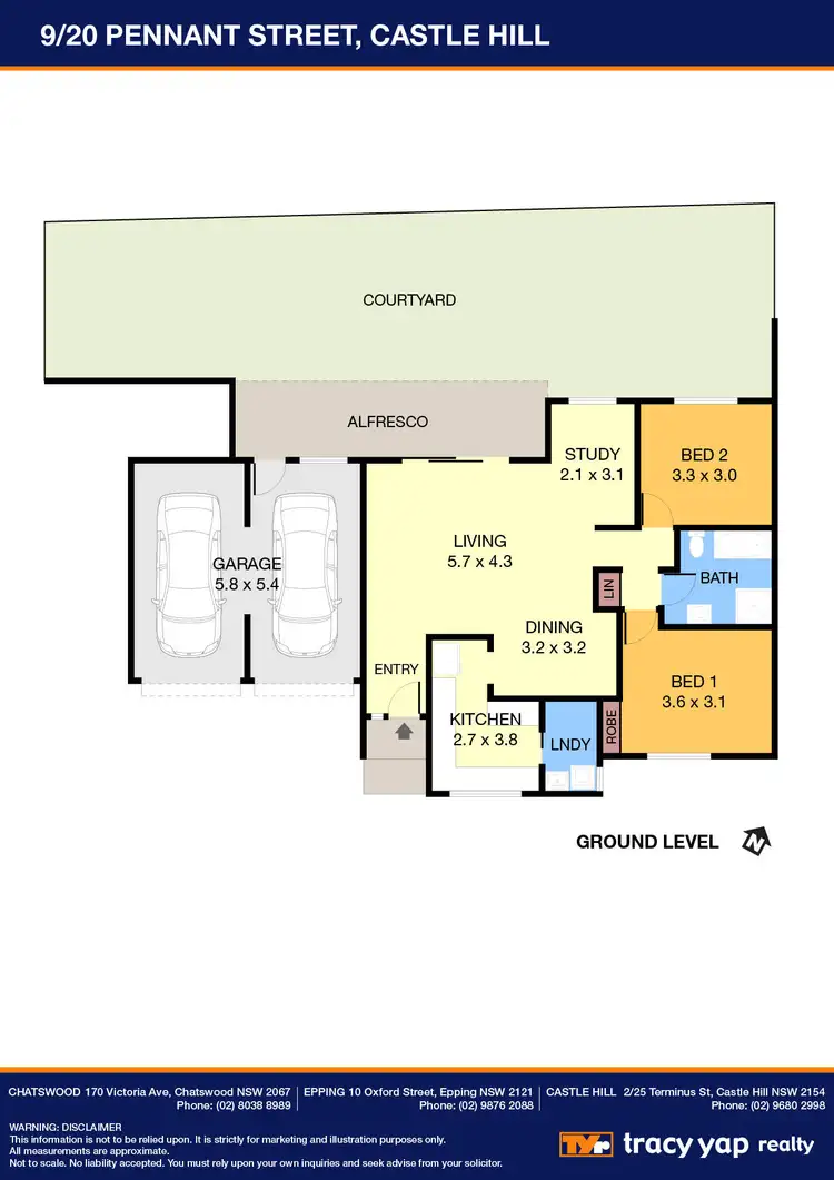 Floorplan of Homely villa listing, 9/20 Pennant Street, Castle Hill NSW 2154