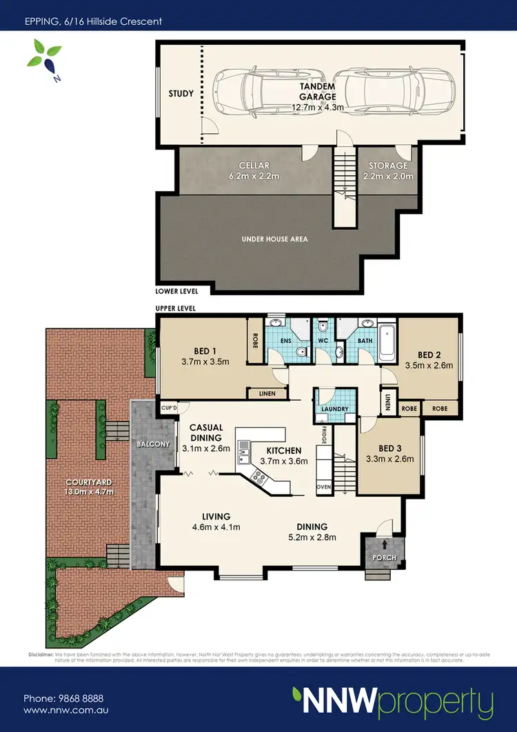 Floorplan of Homely villa listing, 6/16 Hillside Crescent, Epping NSW 2121
