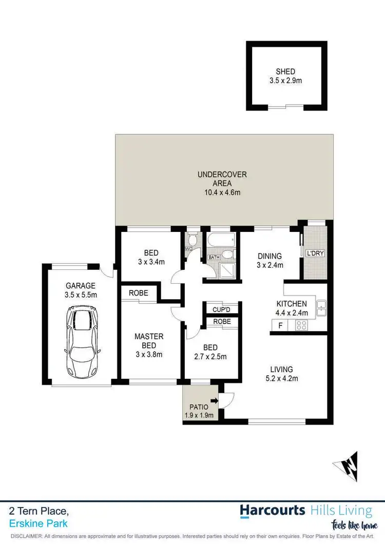 Floorplan of Homely house listing, 2 Tern Place, Erskine Park NSW 2759